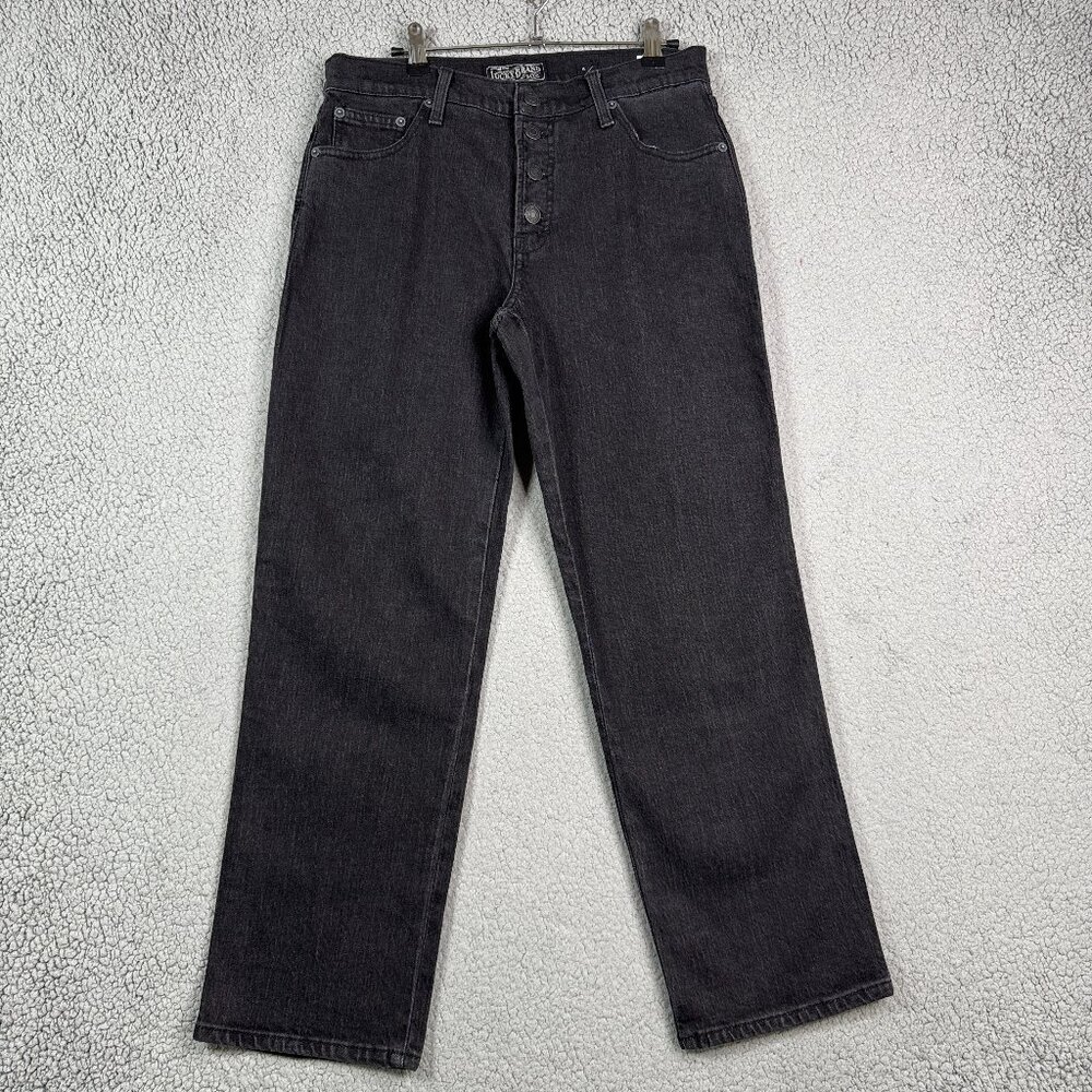 Lucky Brand Jeans Women Size 6/26 Washed Black Authentic Straight Crop Stretch